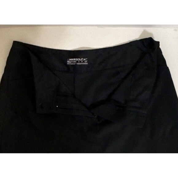 Nike Golf Dri-Fit Black Skort Size 4 Activewear Skirt Shorts Lined Button Zip - Picture 7 of 9